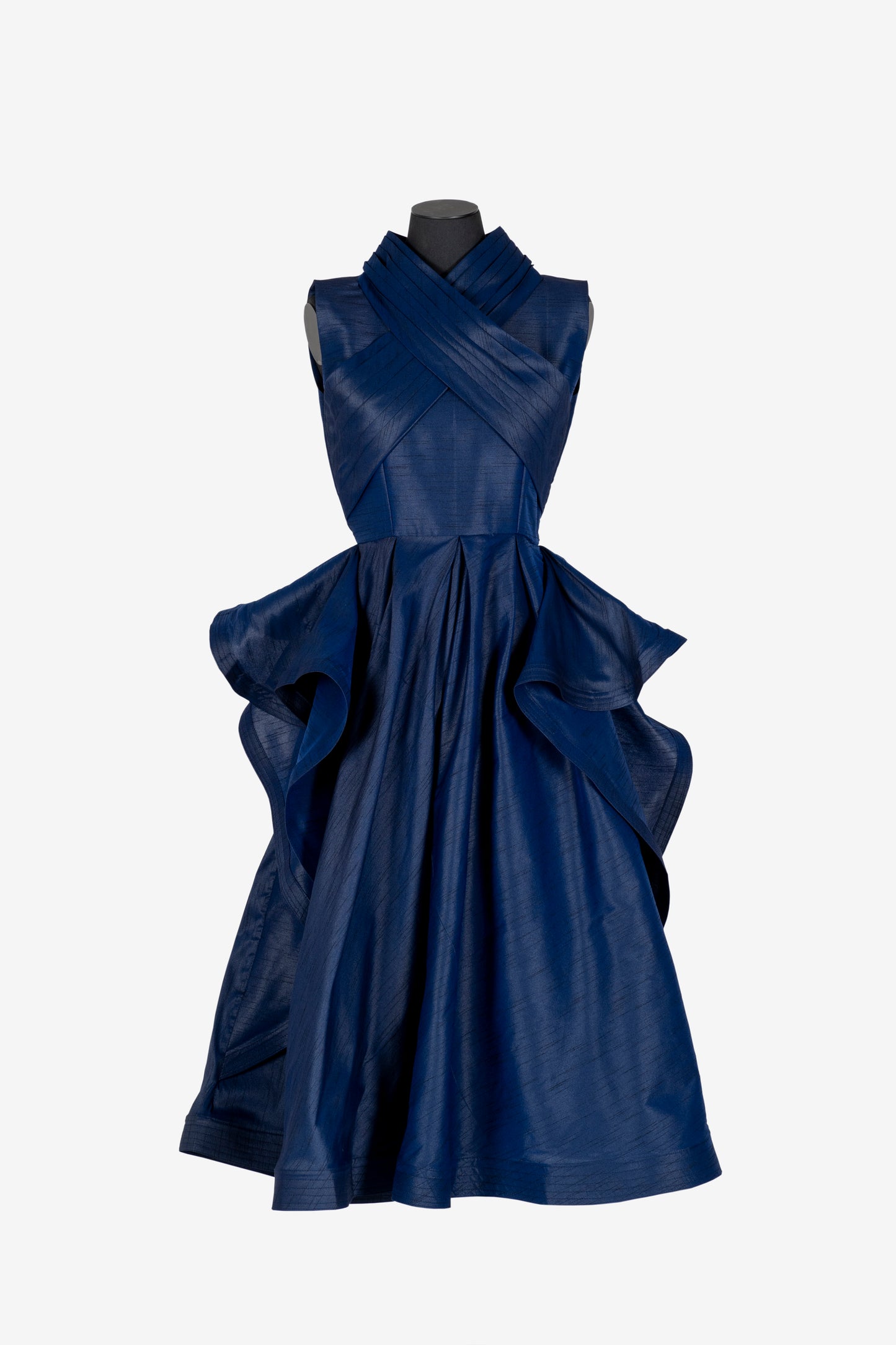 Abito cocktail blue in seta