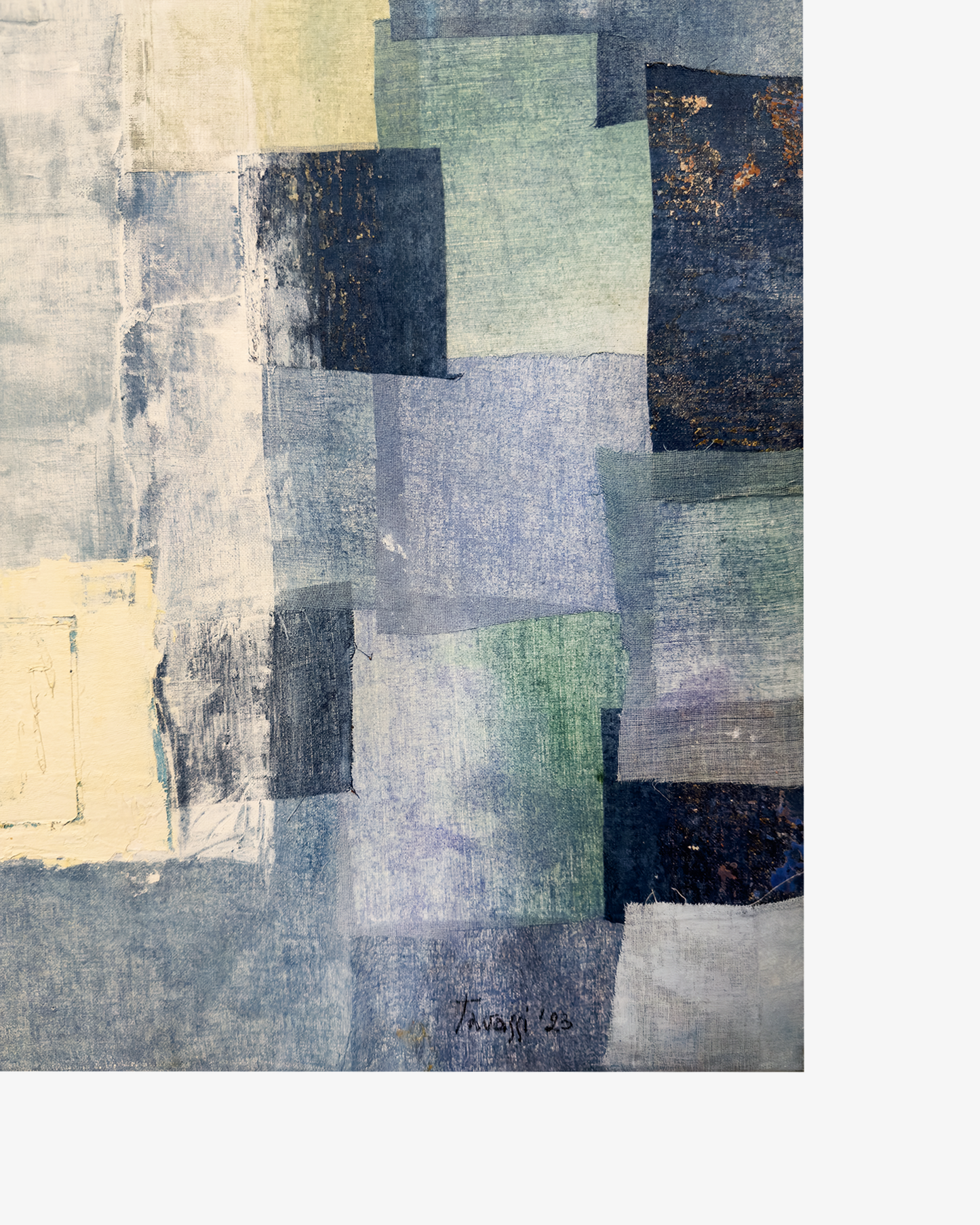 BLUE SQUARE TRITTICO DI SIMONA TAVASSI