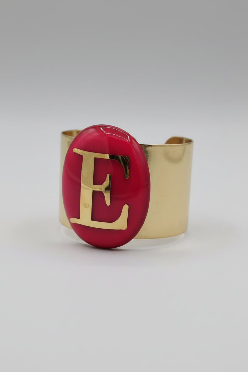 Bracciale Vetrofuso lettera E