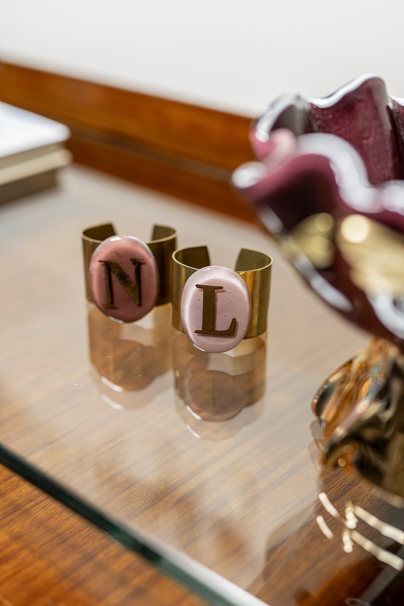 Bracciali / segnaposto di Vetrofuso