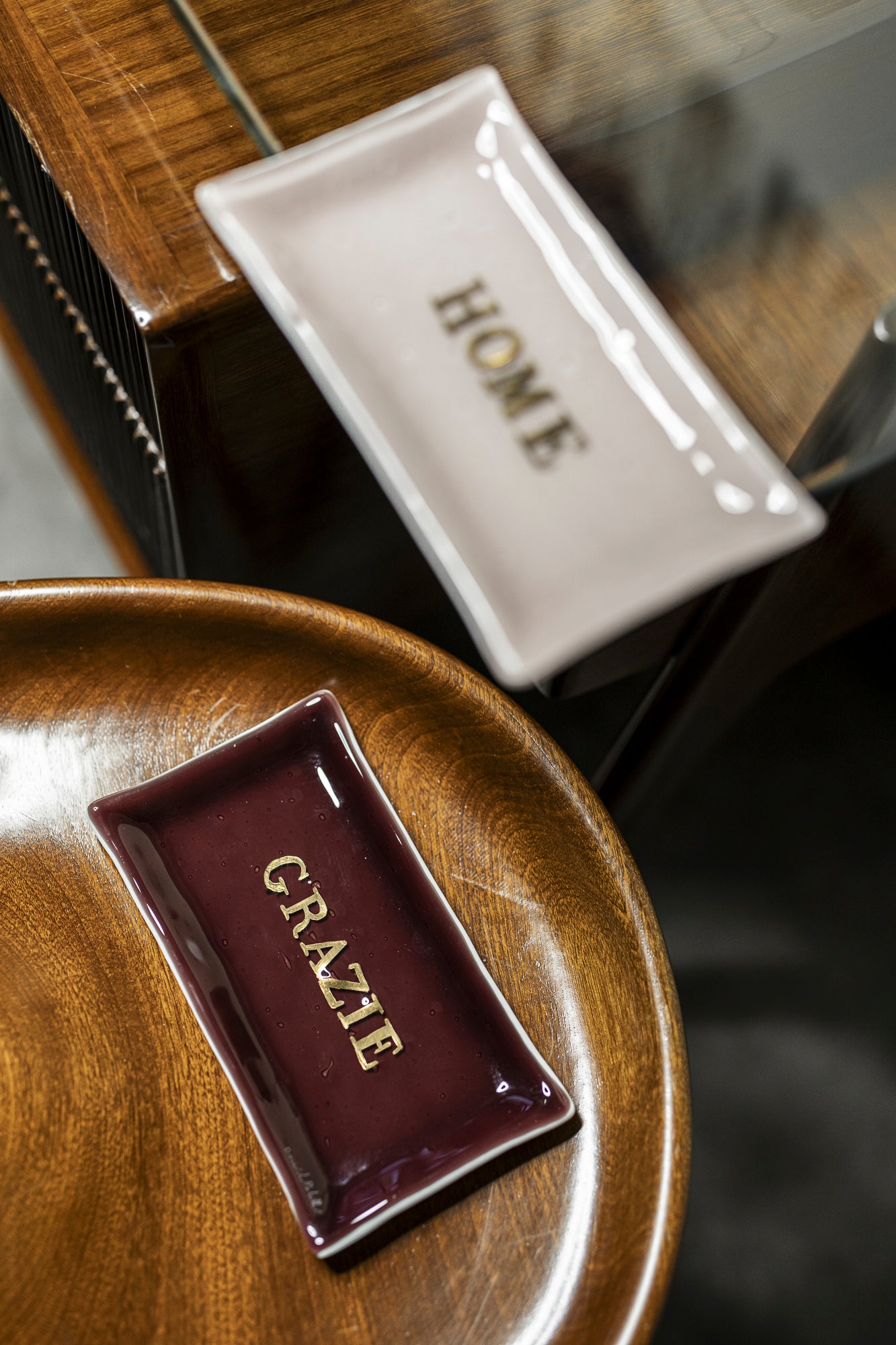 Piattino rettangolare di Vetrofuso