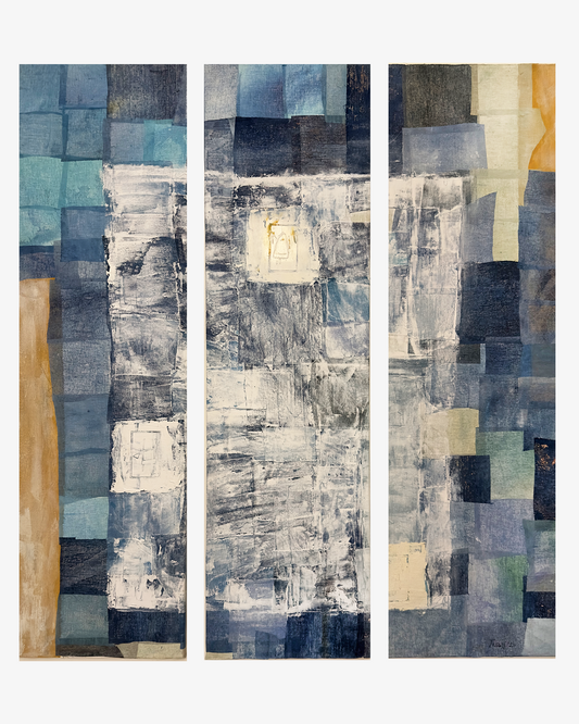 BLUE SQUARE TRITTICO DI SIMONA TAVASSI