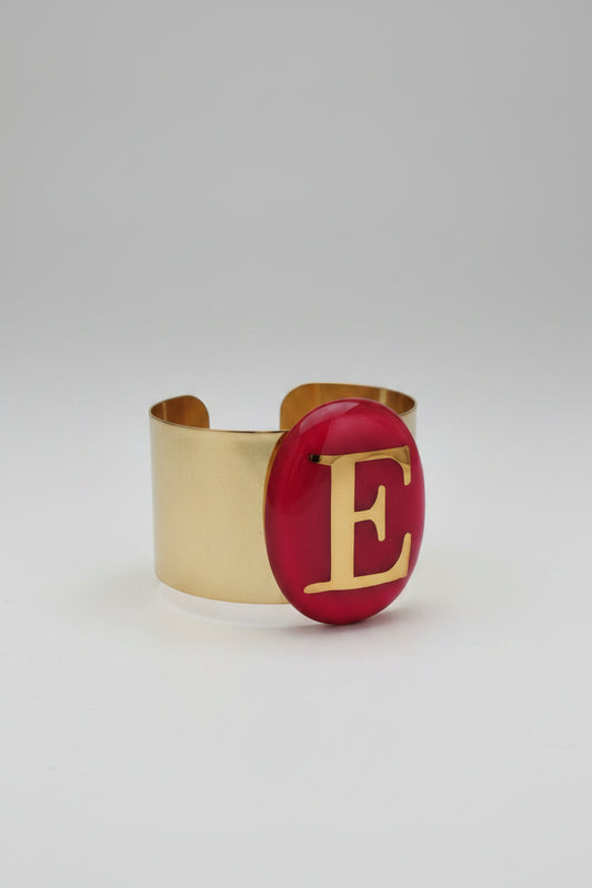 Bracciale Vetrofuso lettera E