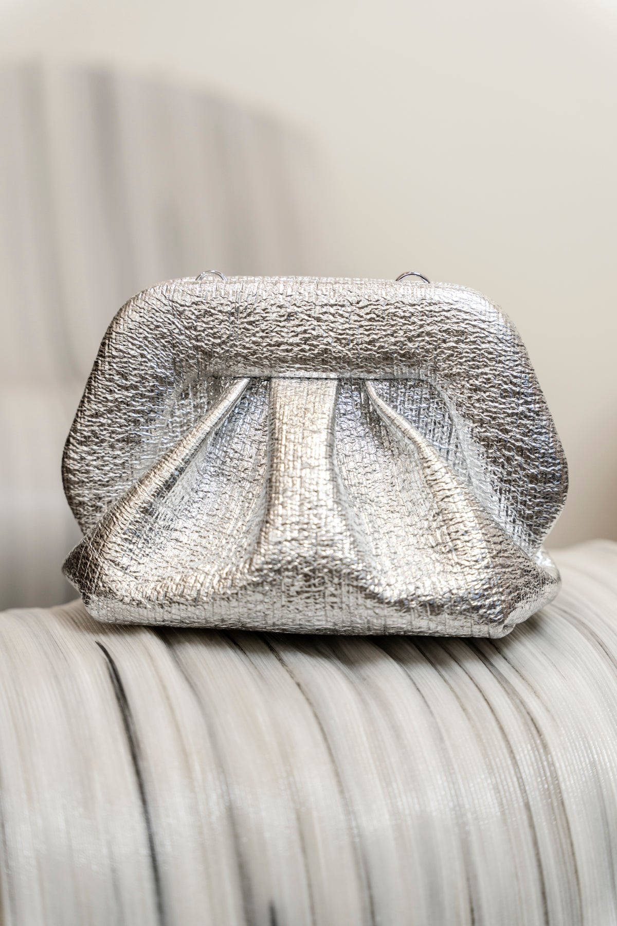 Borsa Themoirè argento