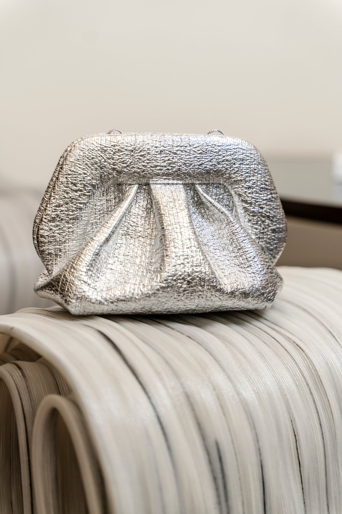 Borsa Themoirè argento