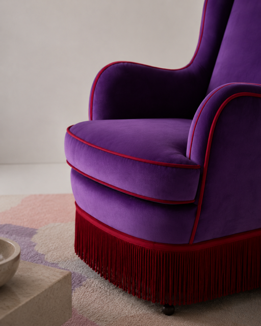 Poltrone Vintage viola e rosso
