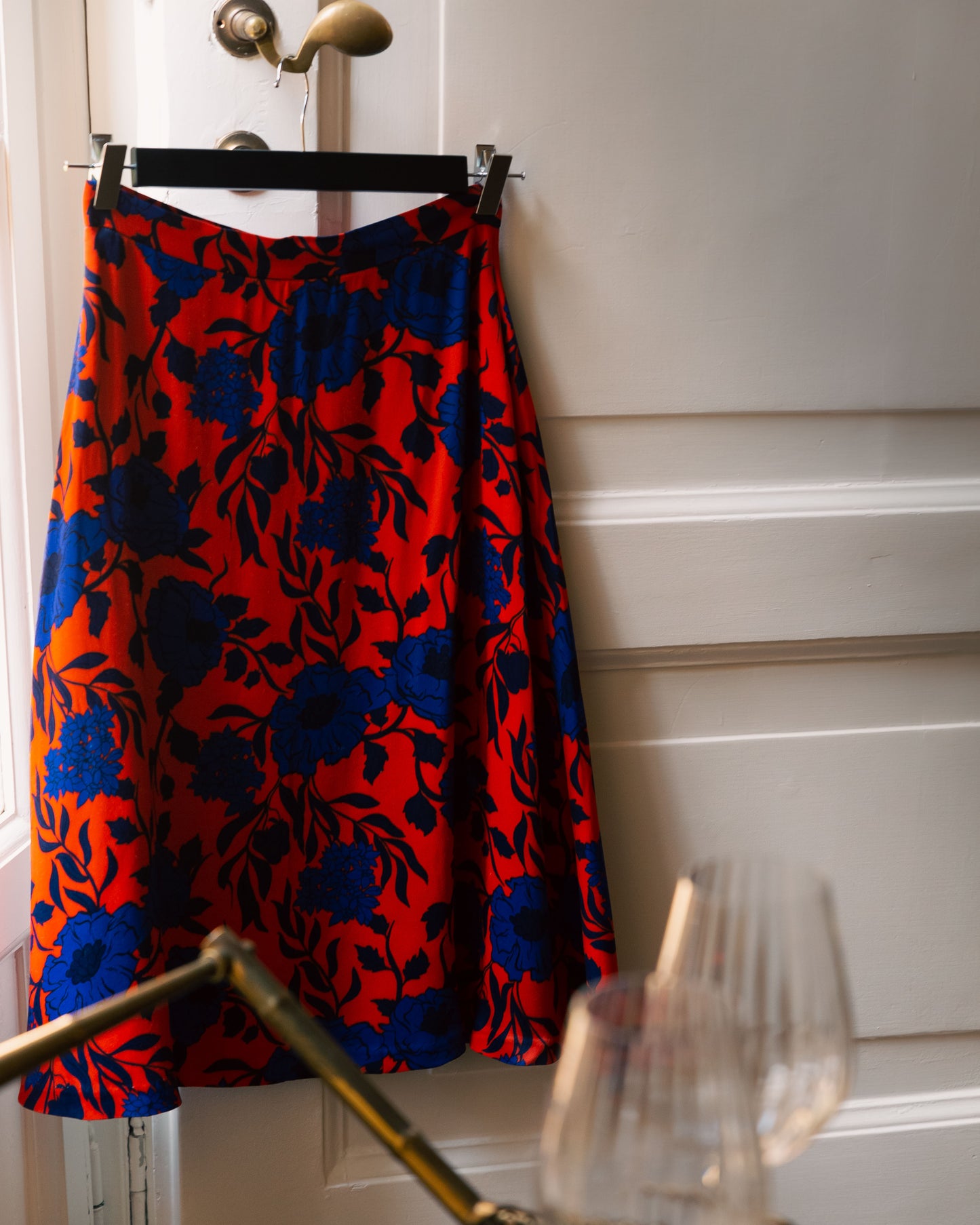 GONNA MIDI SVASATA MOIRE'