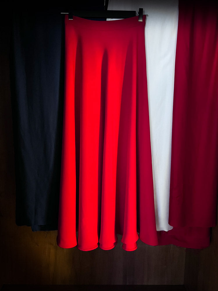 GONNA MIDI A RUOTA  MOIRÉ